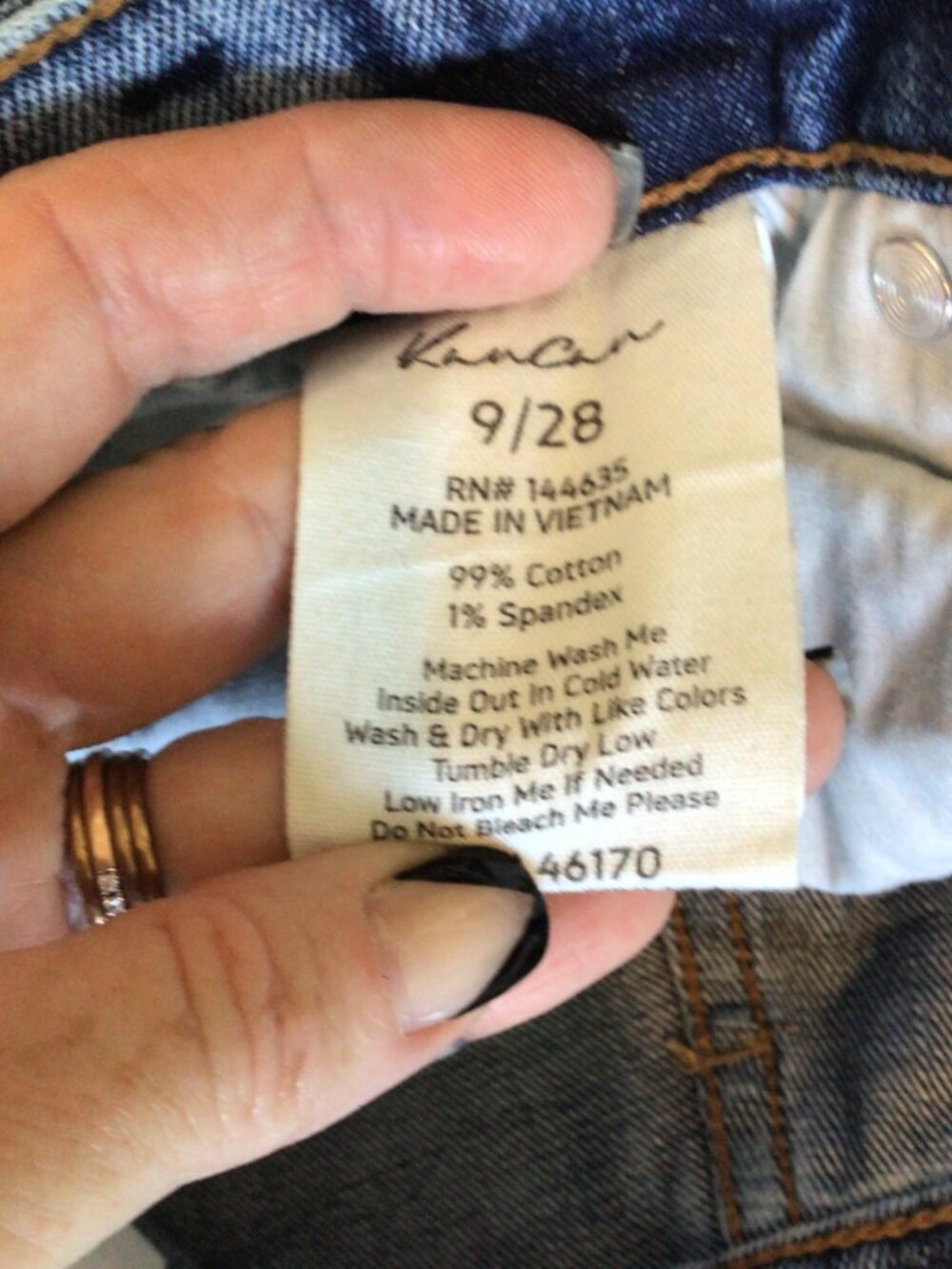 3/$10💕 NWT Rancan Ultra High Rise Bermuda Denim Distressed Jean Shorts - Picture 7 of 7
